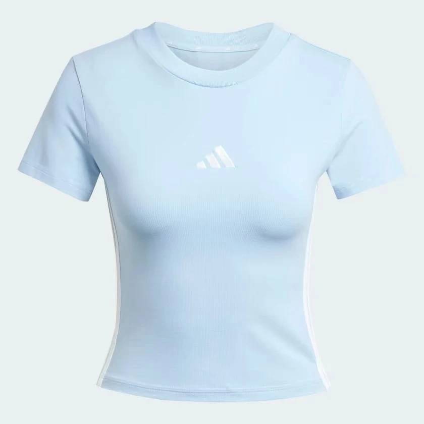 adidas阿迪达斯女子W 3S SJ BABY T针织无领短T恤JE1241