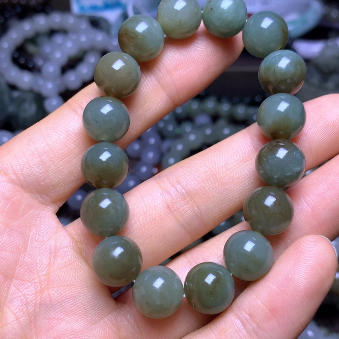 和田玉未镶嵌手串12