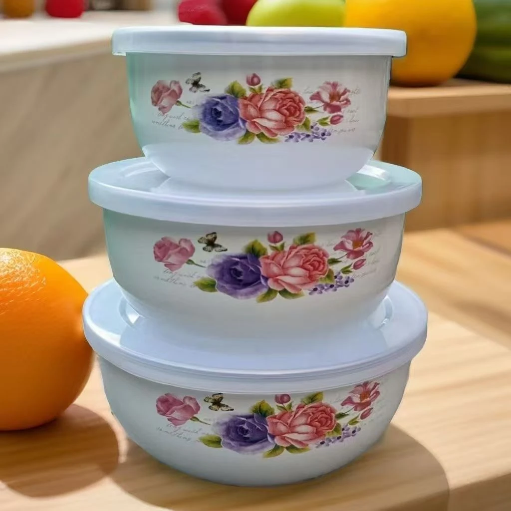 12-14-16珐琅搪瓷浪漫之都保鲜盒三件套1套