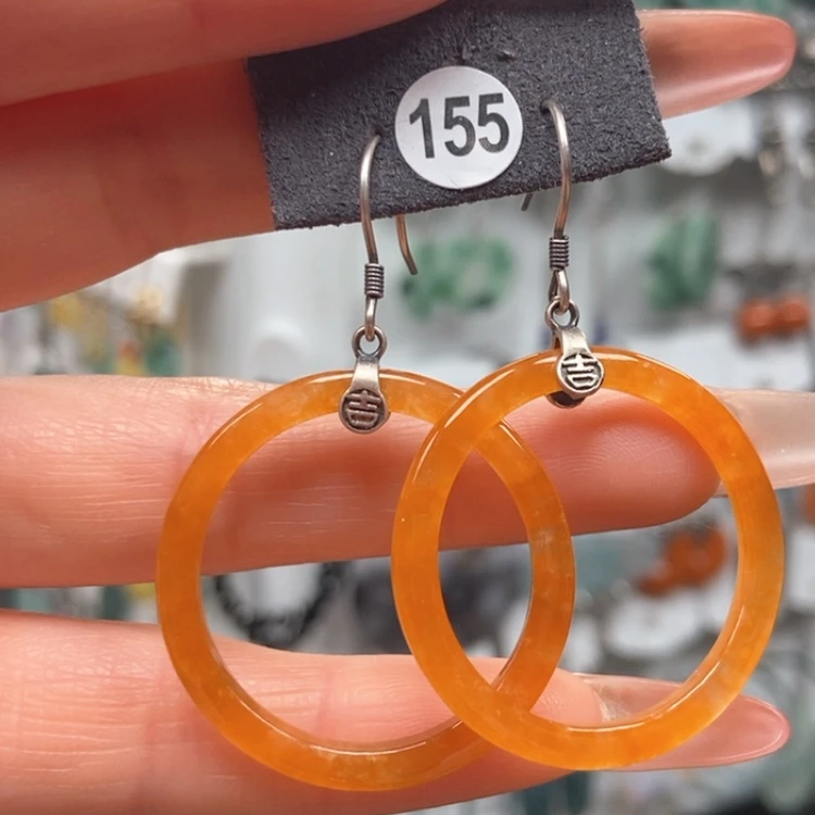 【闪购商品】翡翠耳饰银S925镶嵌优化