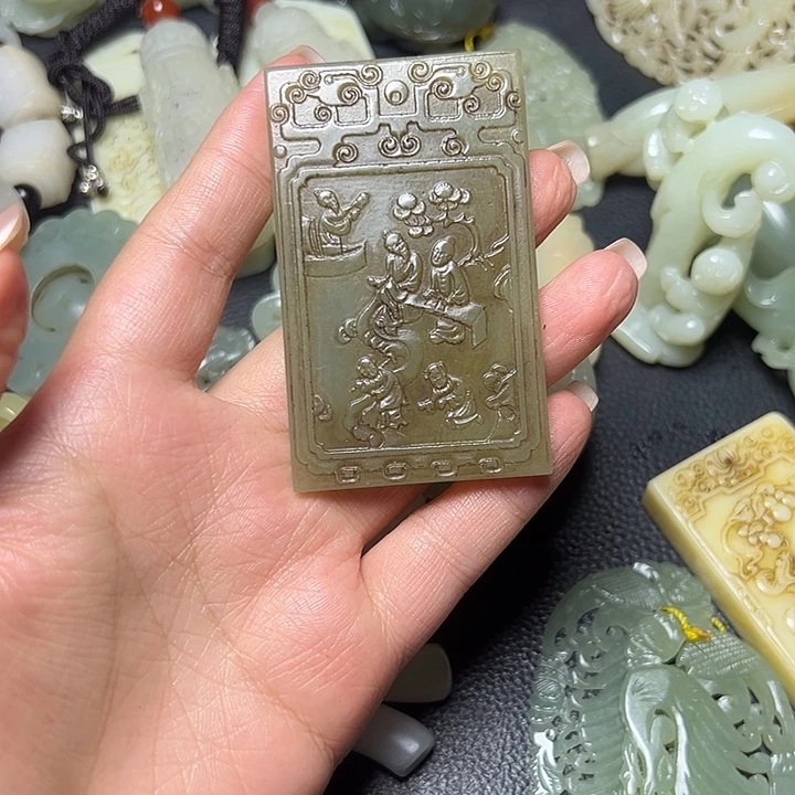 和田玉未镶嵌颈饰