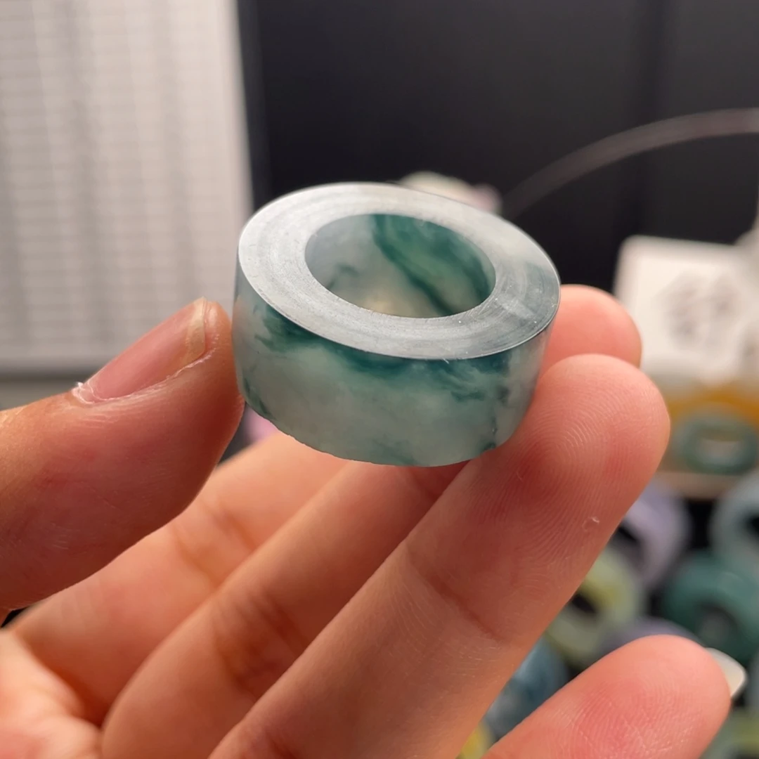 定制翡翠未镶嵌  牛仔蓝