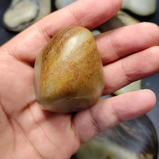 玉天然原石奇石手把111克