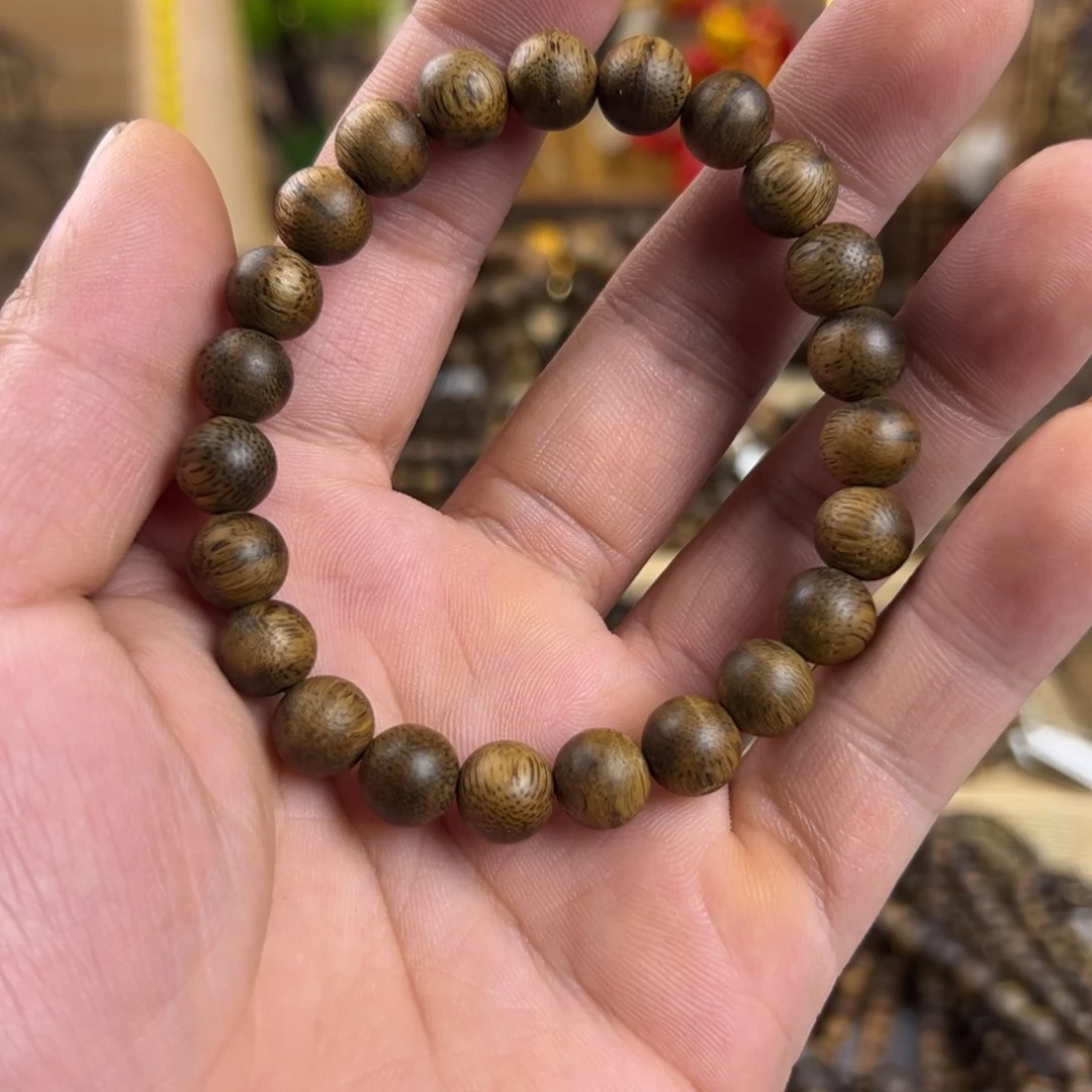 沉香沉香碎屑9mm单圈乌身圆叶品种