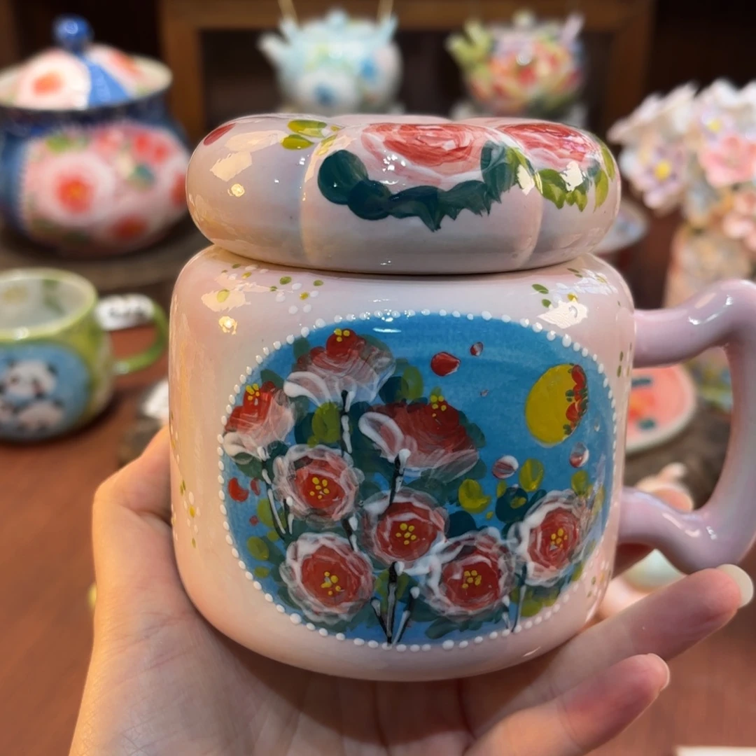 景德镇手绘高温釉下彩陶瓷茶具