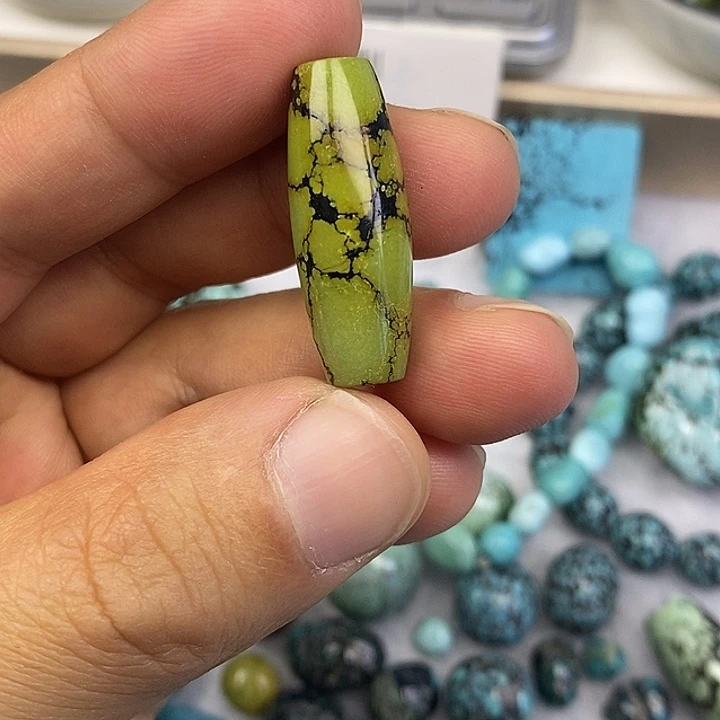 未镶嵌高瓷菜籽黄桶珠