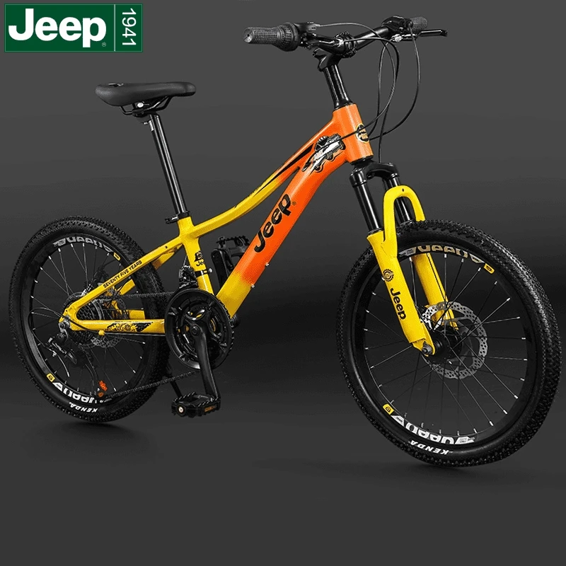 JEEP/吉普（彩虹）山地车儿童自行车变速铝合金减震山地儿童自行
