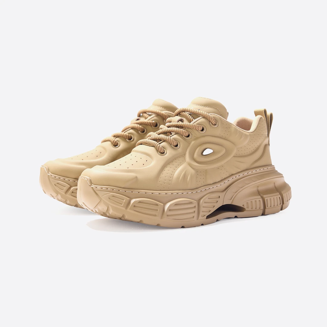 2025春季百搭休闲鞋透气牛皮革系带男士运动鞋时尚潮