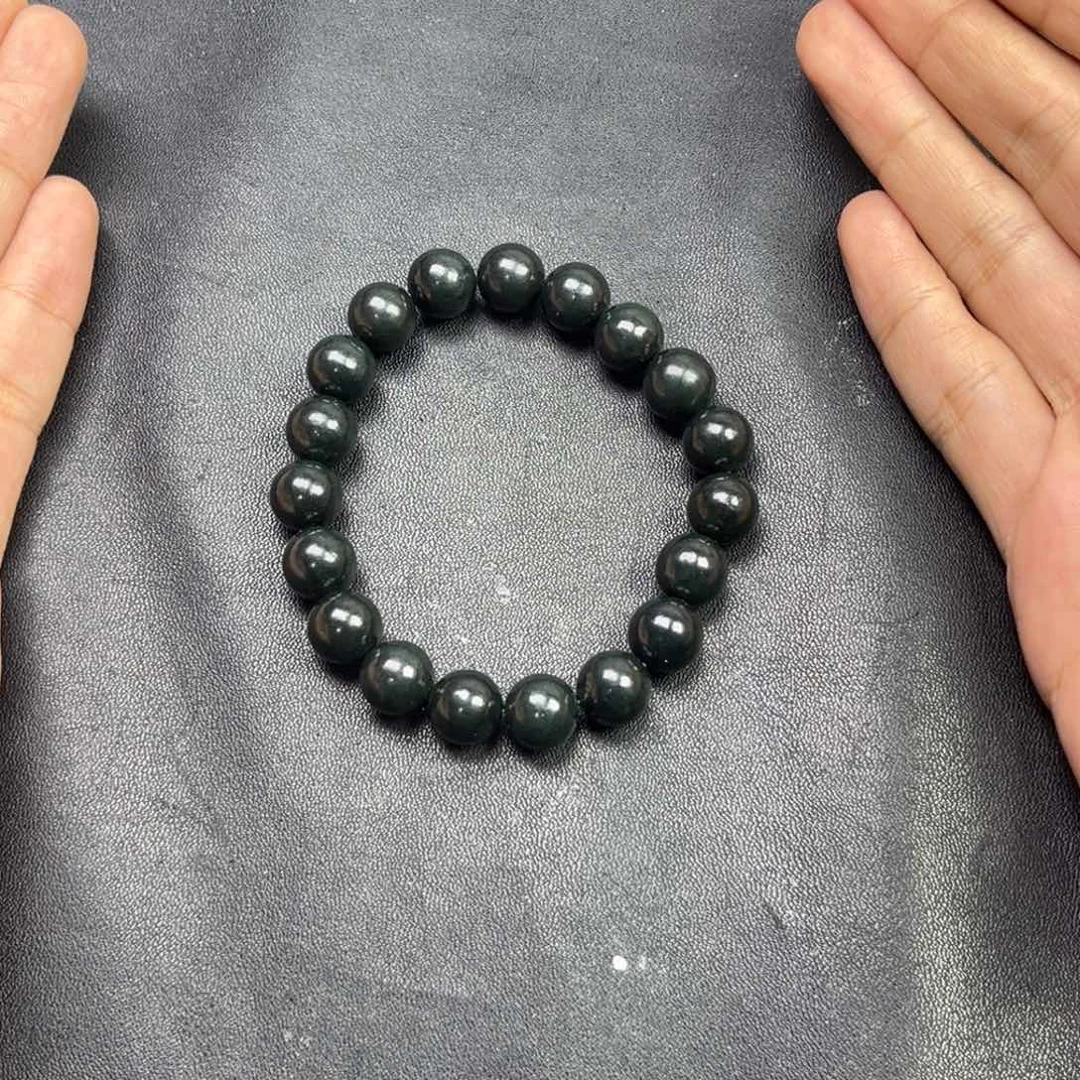 和田玉颈饰未镶嵌多样性新疆黑油青手串卡10