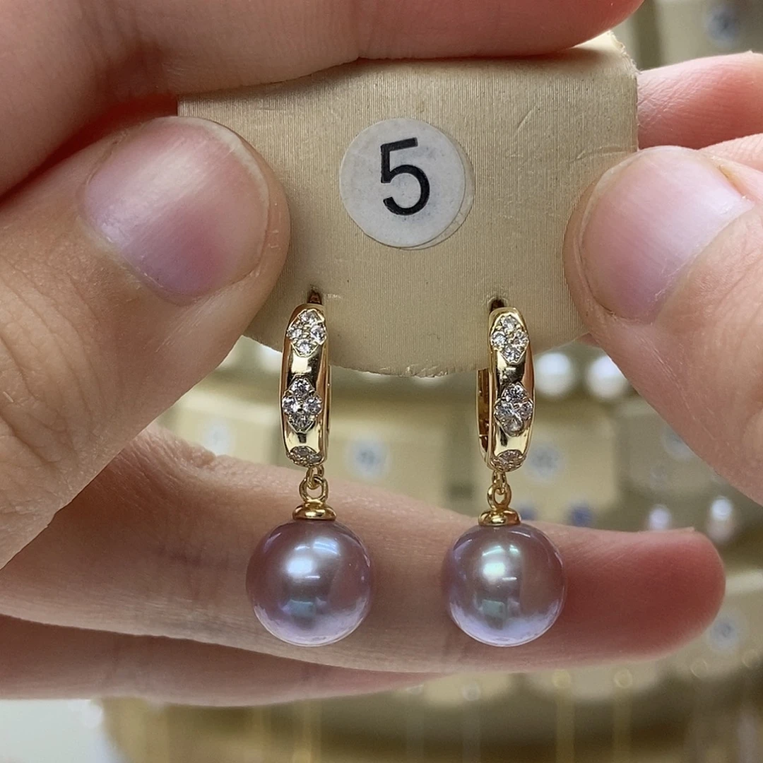 淡水珍珠未镶嵌耳饰10