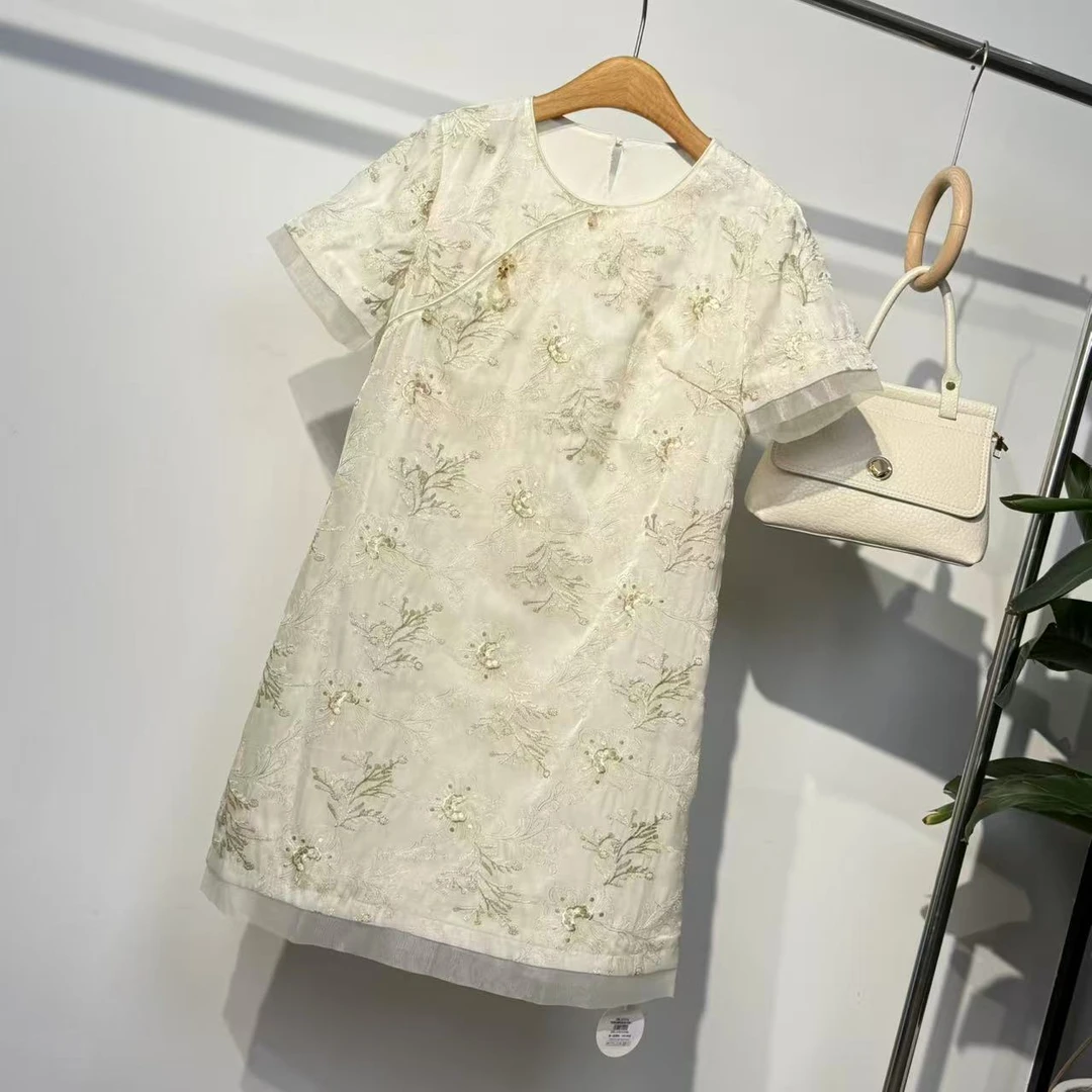 气质复古旗袍连衣裙ZBL33572裙长88