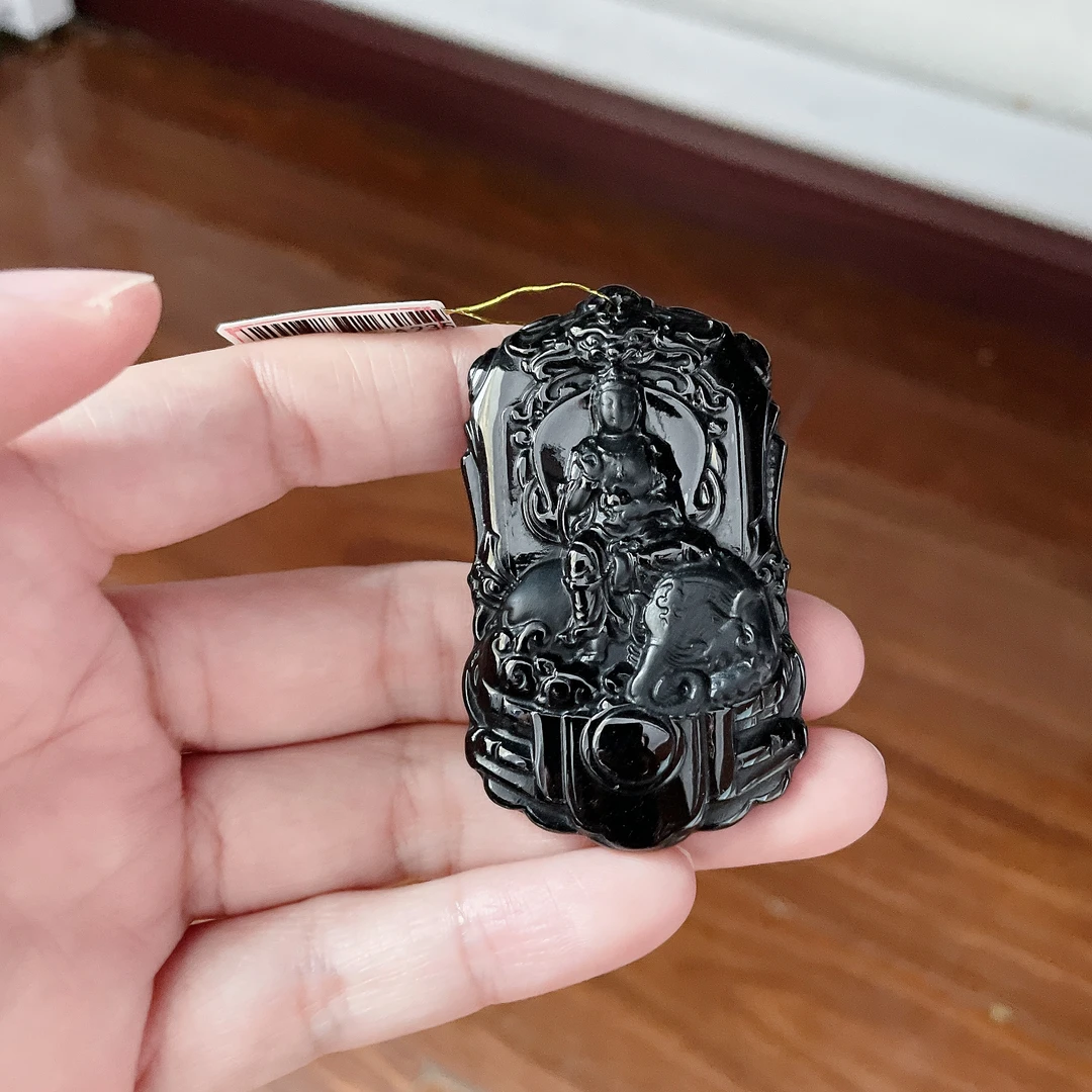 天然翡翠 普贤挂件A235