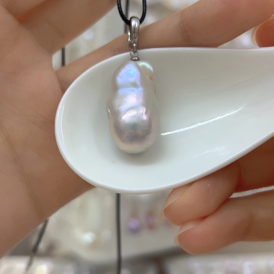 淡水珍珠银S925镶嵌颈饰