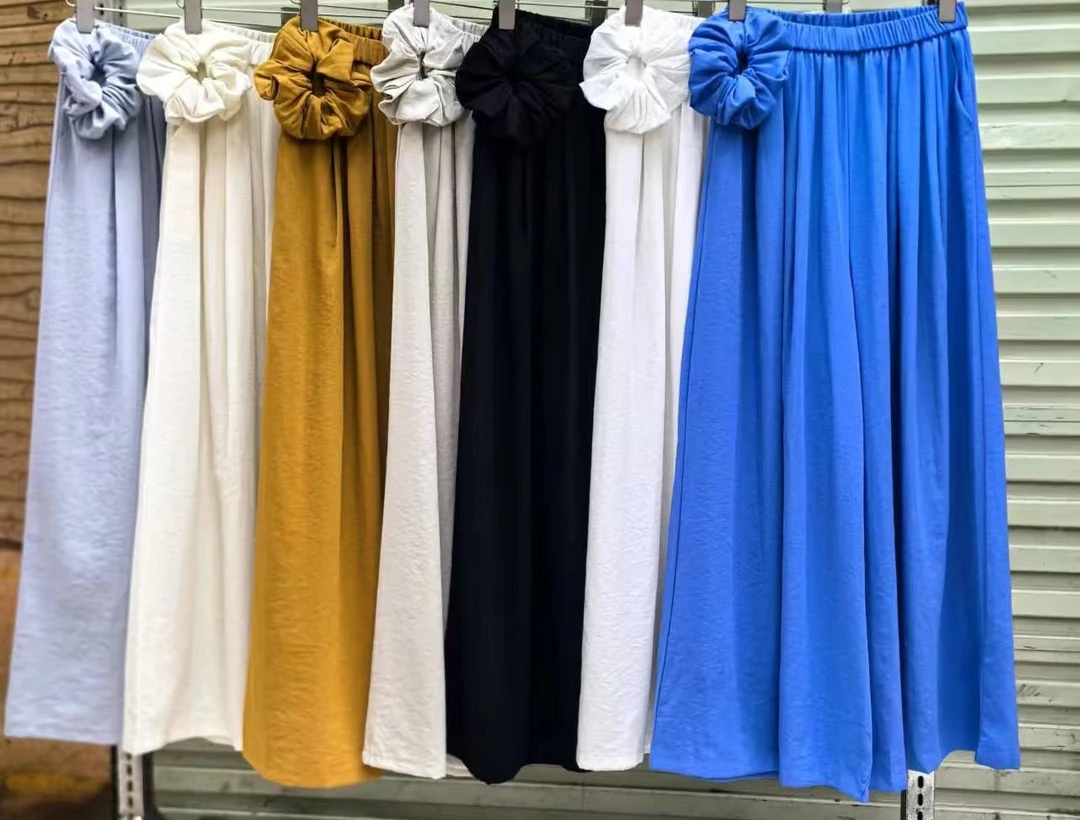 时尚百搭带头花阔腿裤裙裤