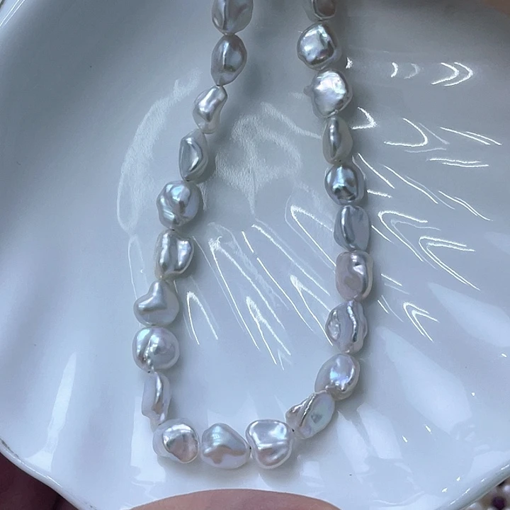 淡水珍珠银S925镶嵌颈饰