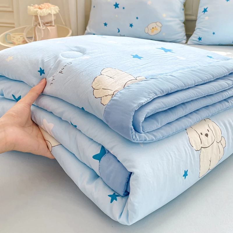 新疆棉夏凉被子夏被空调被薄款被非纯棉全棉可机洗宿舍学生被子