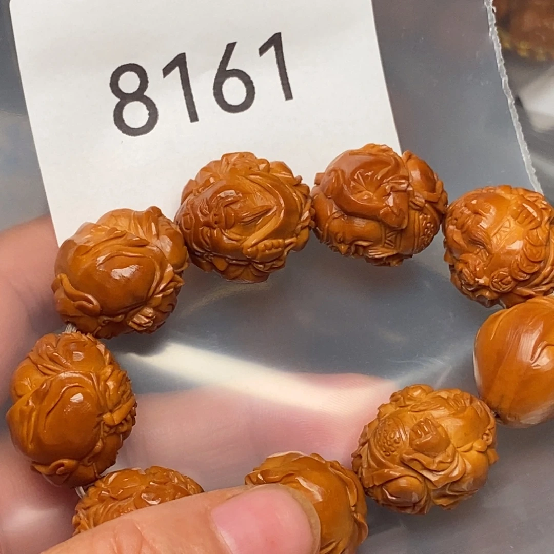 快***鱼橄榄核手串/手链8161新财神