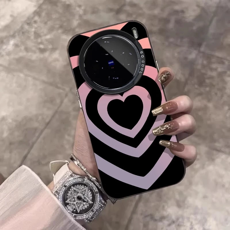 爱心插画适用全包vivox200ultra手机壳新款x200s简约硅胶轻奢个性