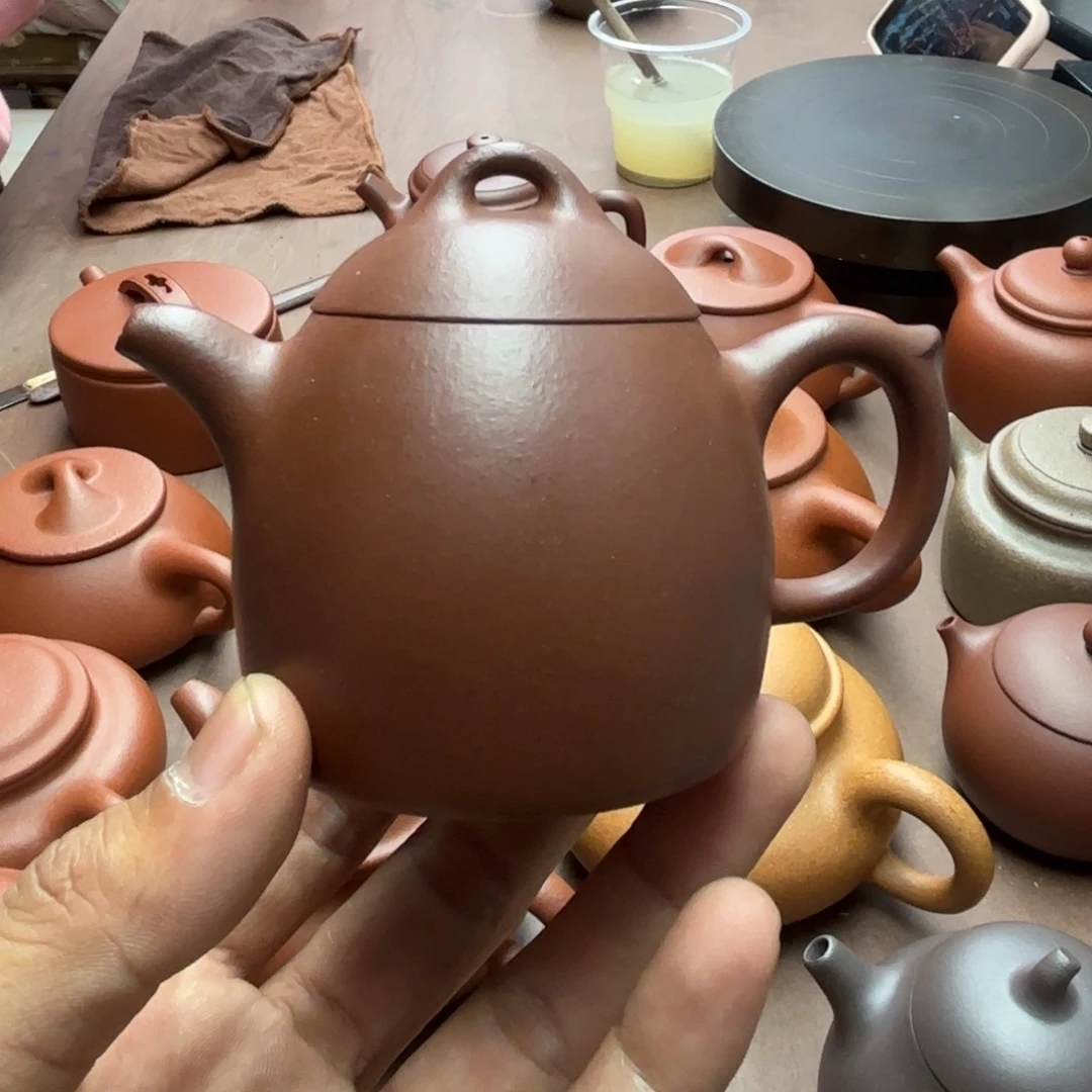 紫砂茶壶秦权壶紫泥瑕疵110