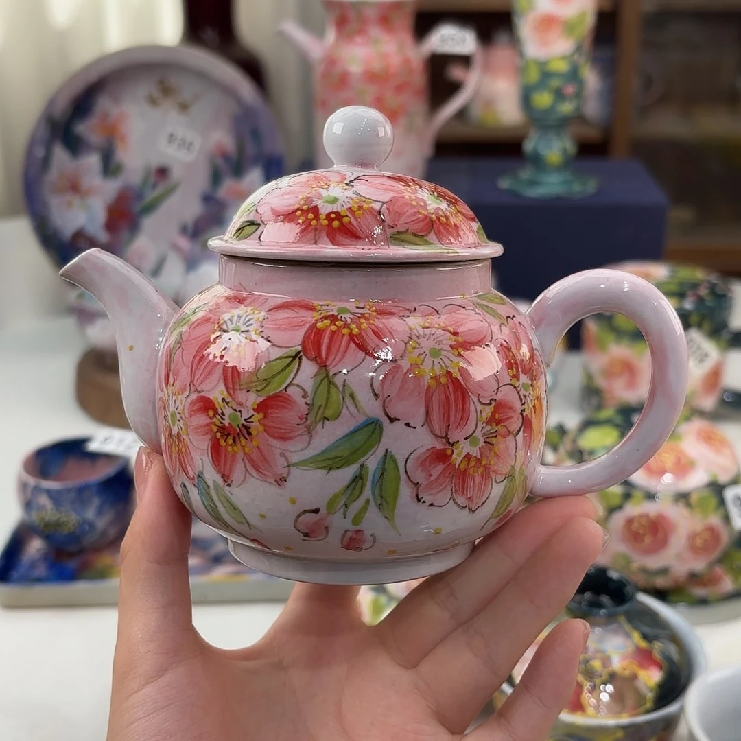 番***橙景德镇手绘高温釉下彩陶瓷茶具