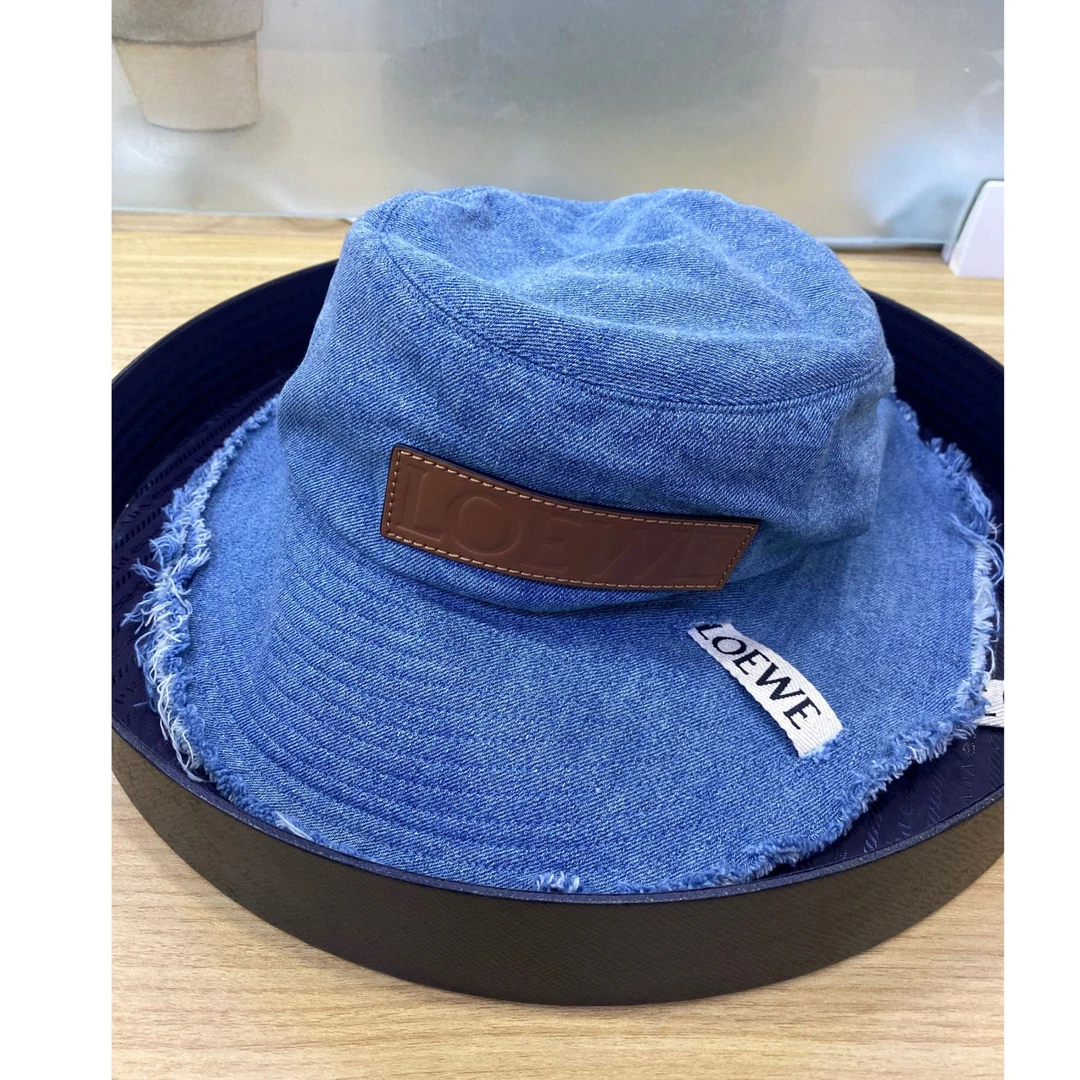 未使用 LOEWE/罗意威 蔚蓝/牛仔渔夫帽/59cm/LZ25122601A052