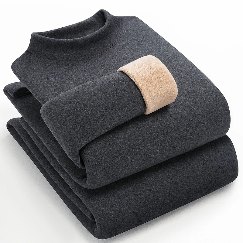 2025新款男士保暖内衣套装加绒加厚羊羔绒舒适柔软自发热保暖内衣