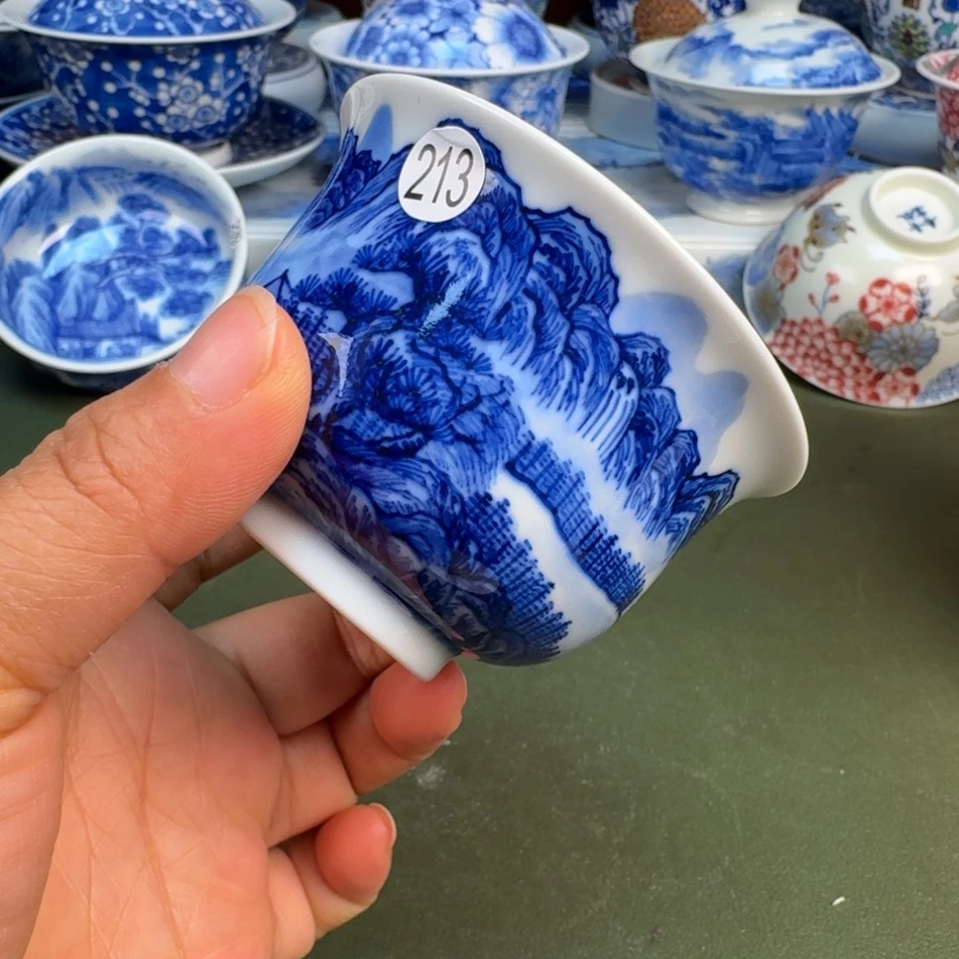 瓷景德镇纯手绘茶具圆圆213