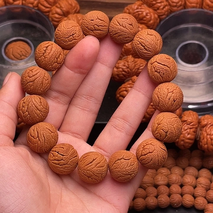 手串桃核金丝龙珠1.7