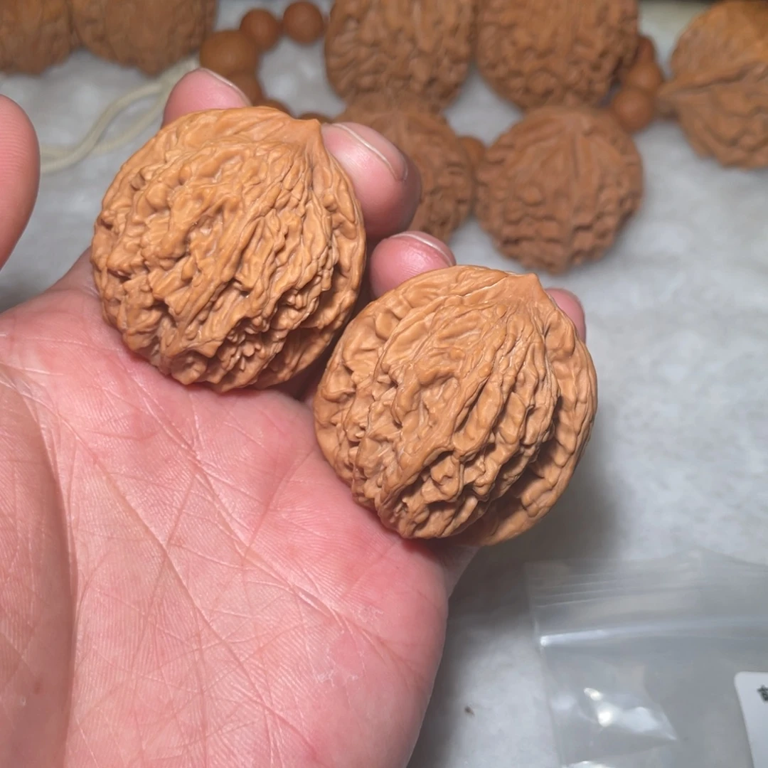 吊坠文玩核桃麦虎把件38-38-41