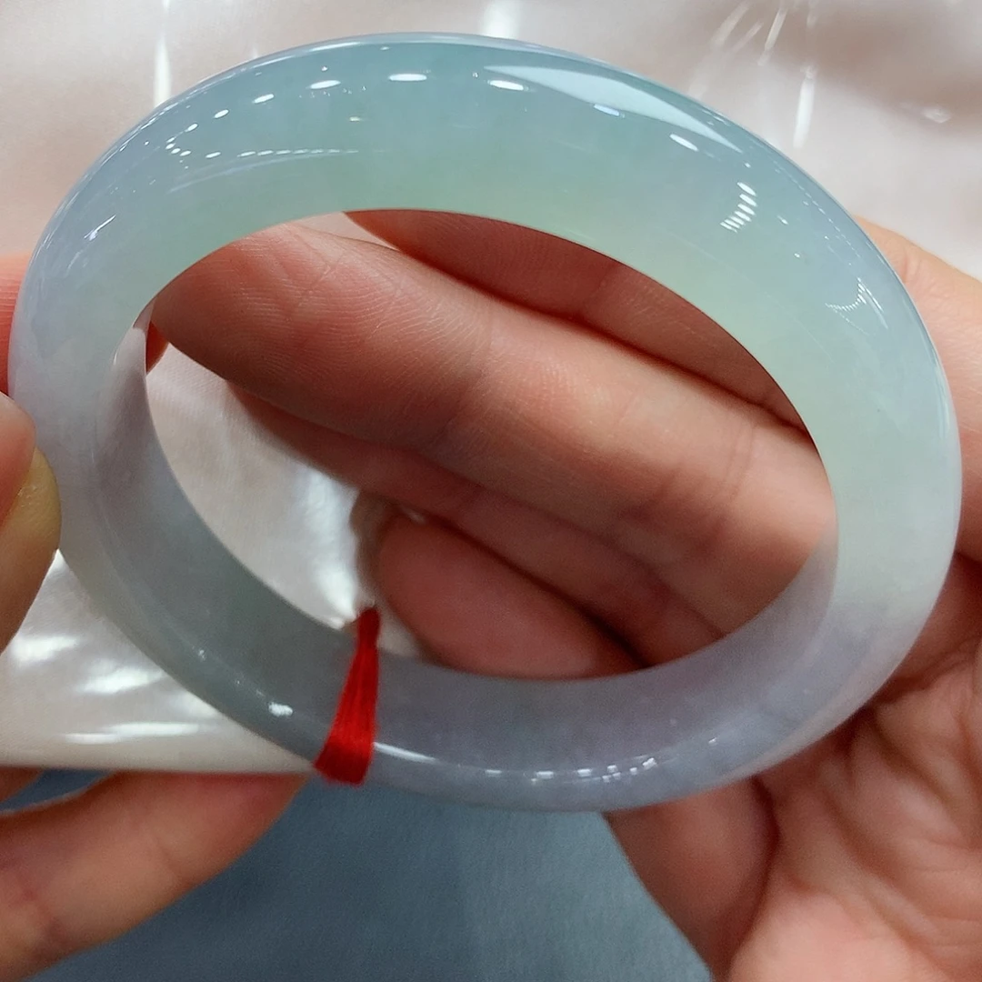 翡翠未镶嵌手镯55正圈两天鉴赏