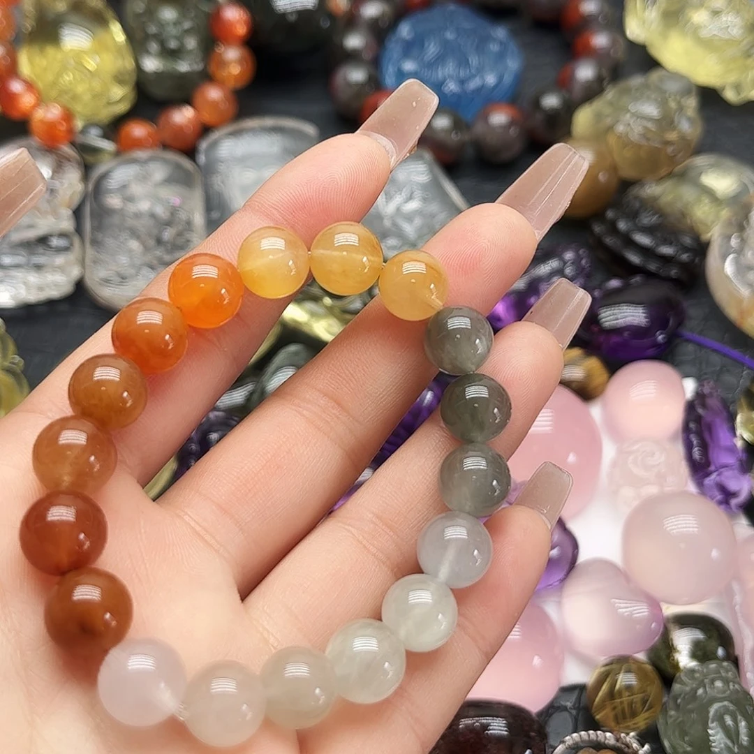 紫晶颈饰未镶嵌榴***骨