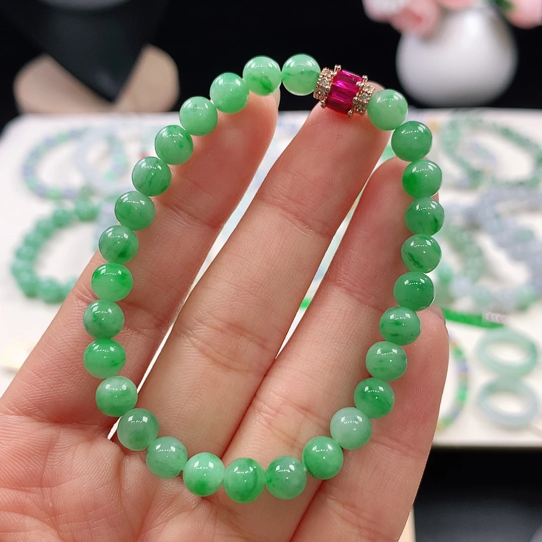 翡翠未镶嵌手链6.2mm