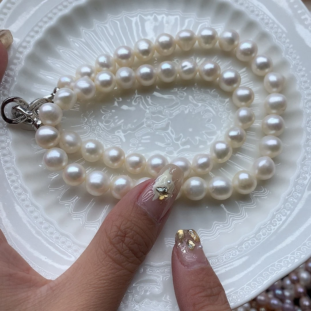 淡水珍珠8-9未镶嵌a102项链