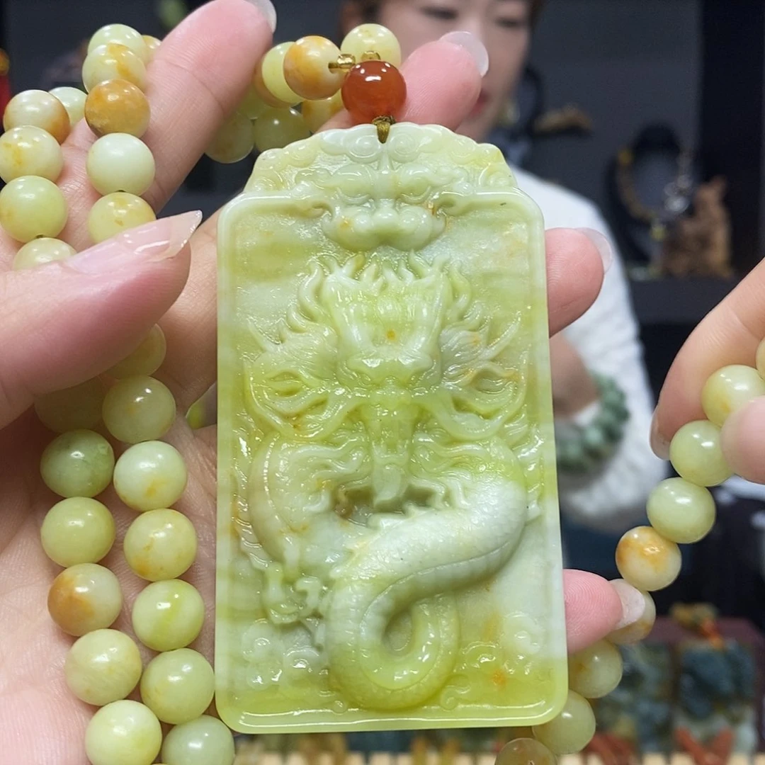 未镶嵌岫玉挂件吊坠项链
