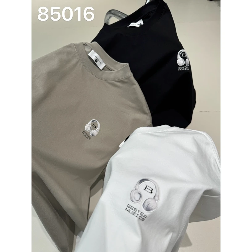 85016男士高品质耳机卡通T恤短袖夏季休闲印花半袖夏款