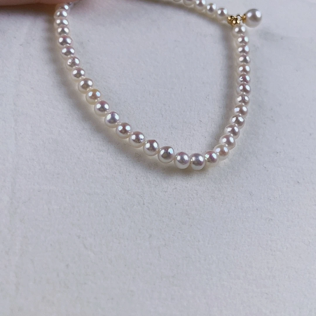 淡水珍珠手绳银S925镶嵌