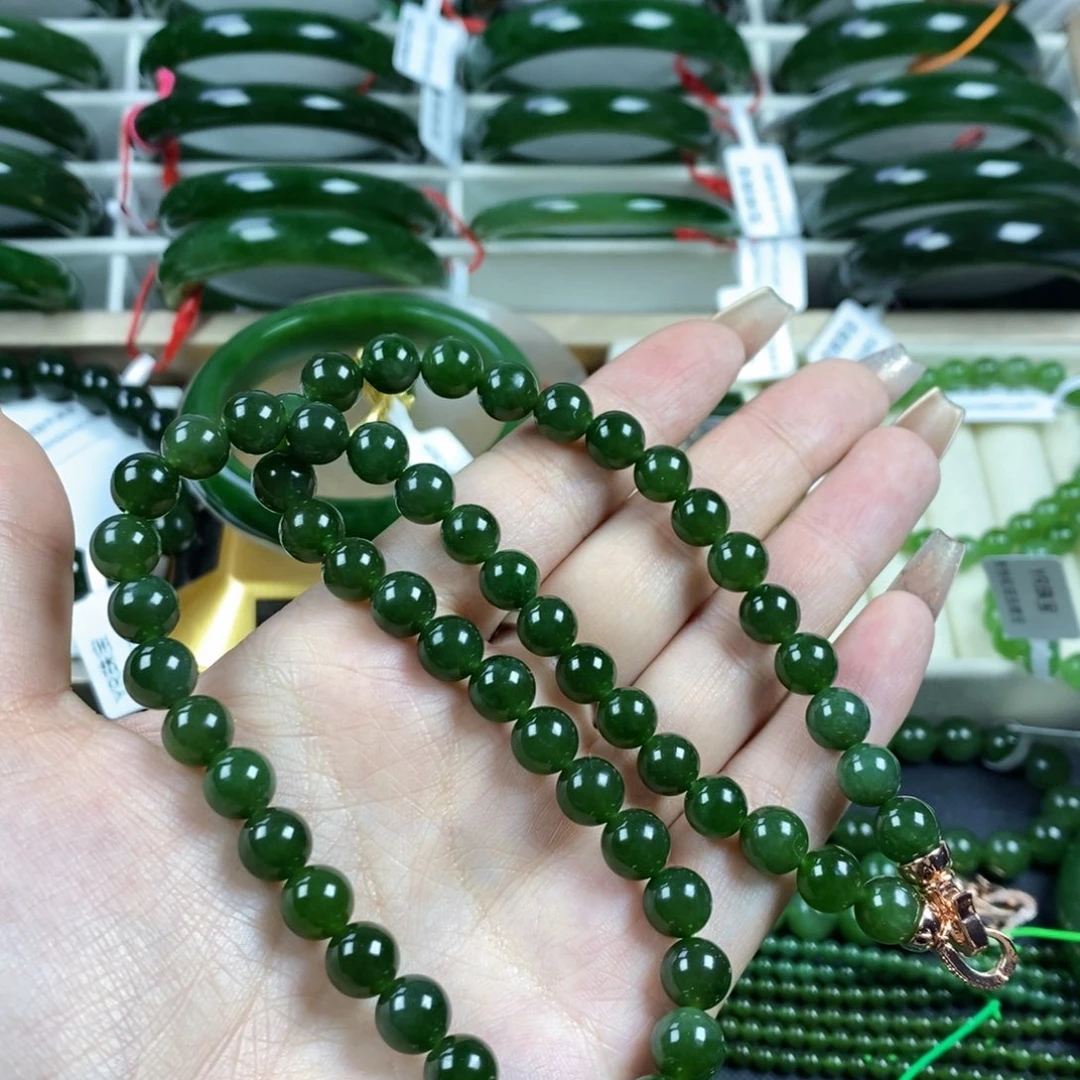 和田玉（碧玉）颈饰未镶嵌8m