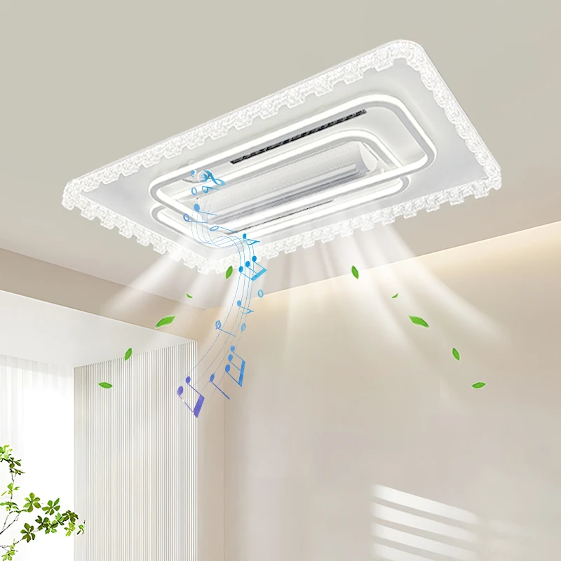 6238大长滚筒风扇风扇灯现代简约餐厅吊扇灯家用静音电扇灯吸顶灯