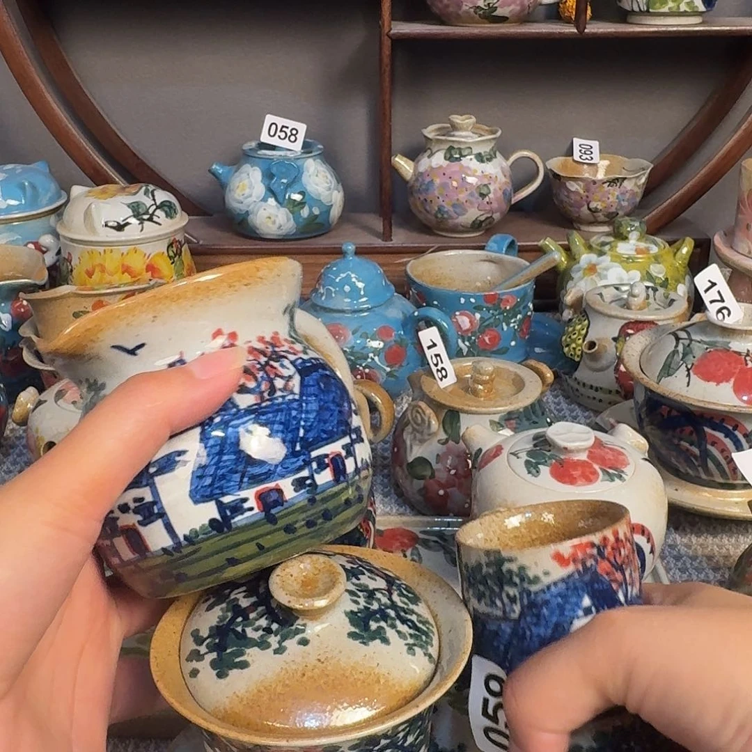 ****蘭瓷片景德镇手工制作