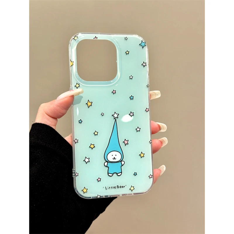 适用苹果iphone16promax长帽星星15pro防摔14创意13ins可爱手机壳
