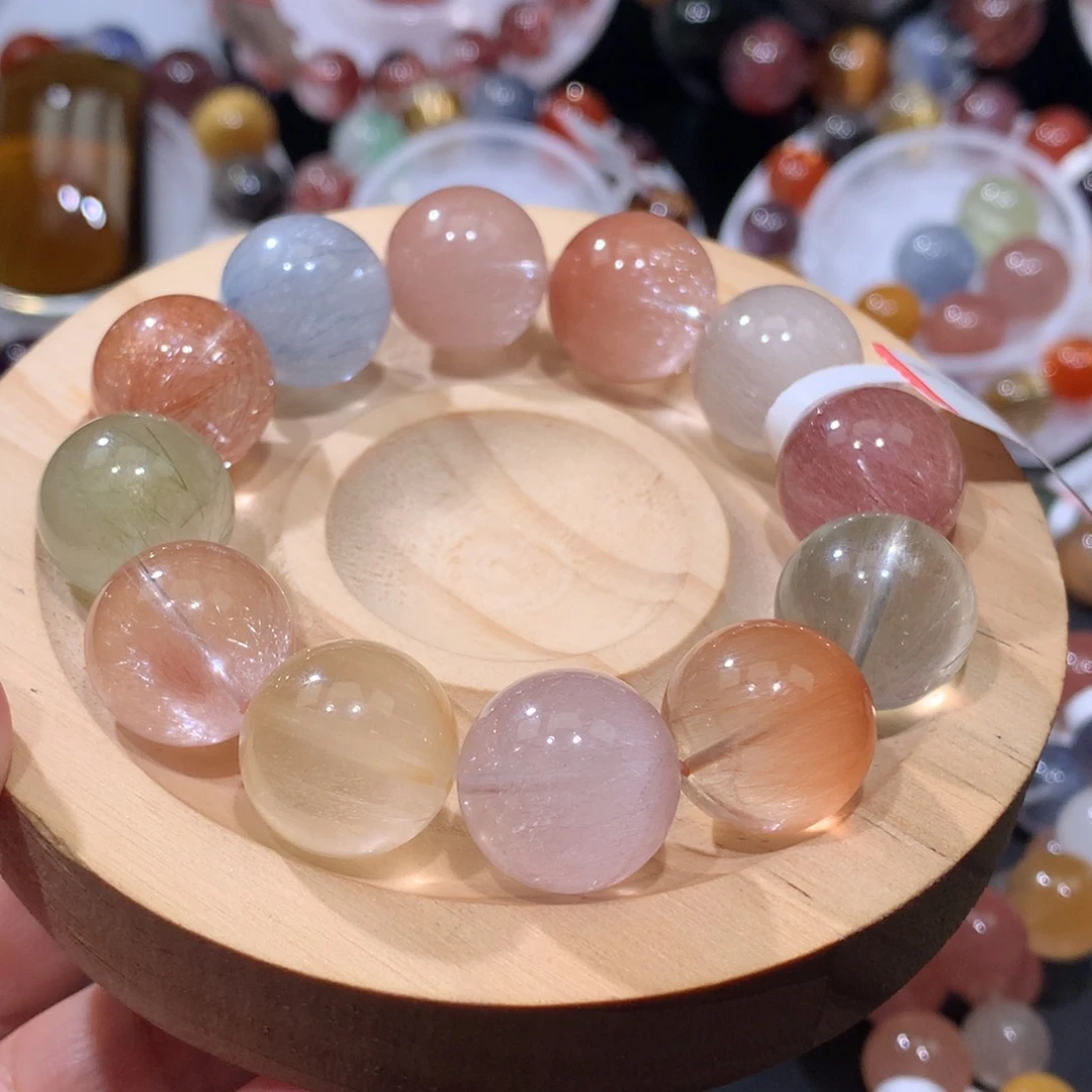 水晶手链未镶嵌彩兔毛16