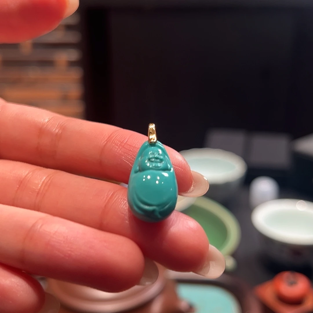 绿松石22K金镶嵌手串