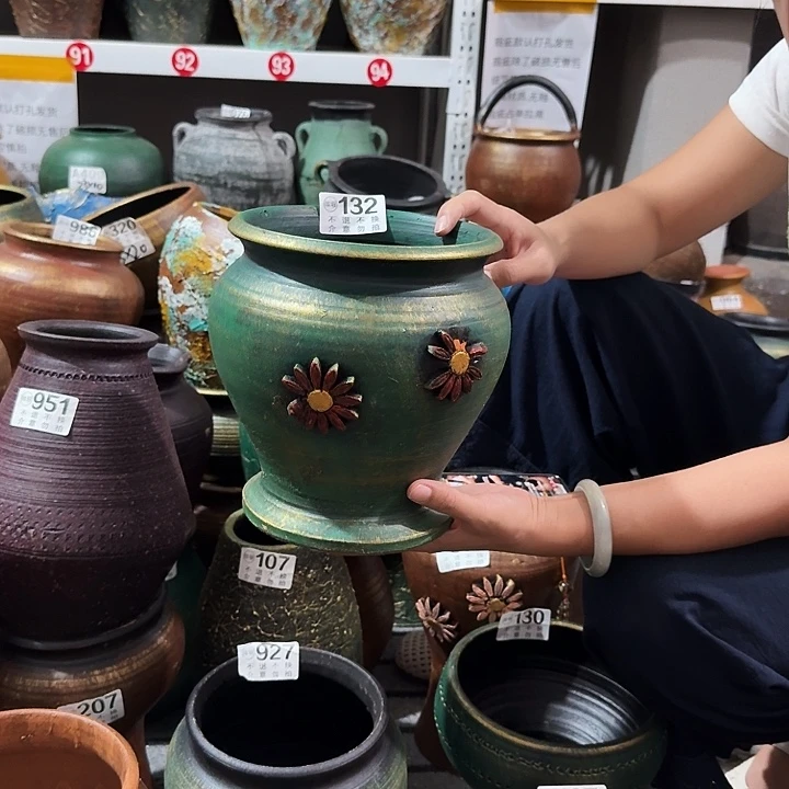 瑕疵金绿鱼尾花132高度20口径18