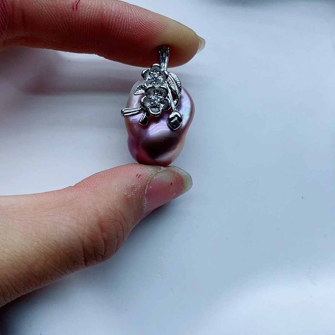 颈饰钛钢淡水珍珠