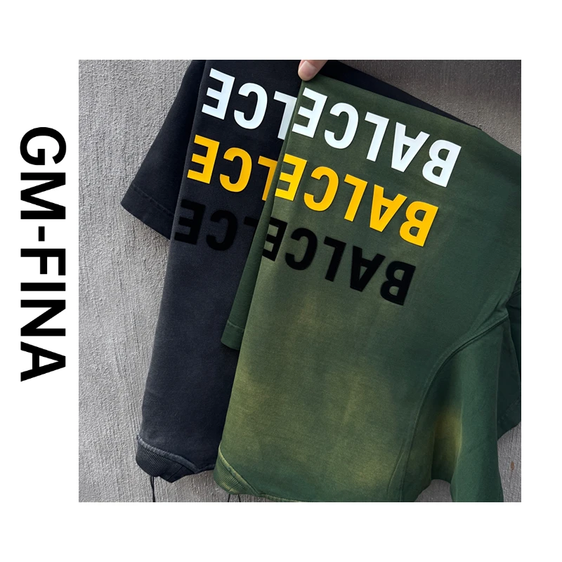 【GM】春夏季新款轻奢高品T恤圆领时尚宽松百搭男女款A31