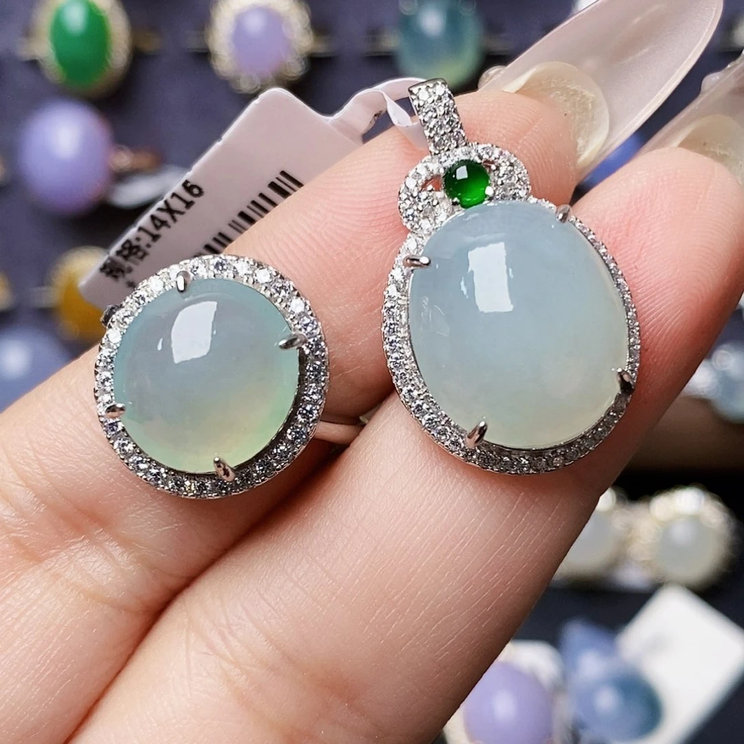 银S925镶嵌戒指翡翠2638