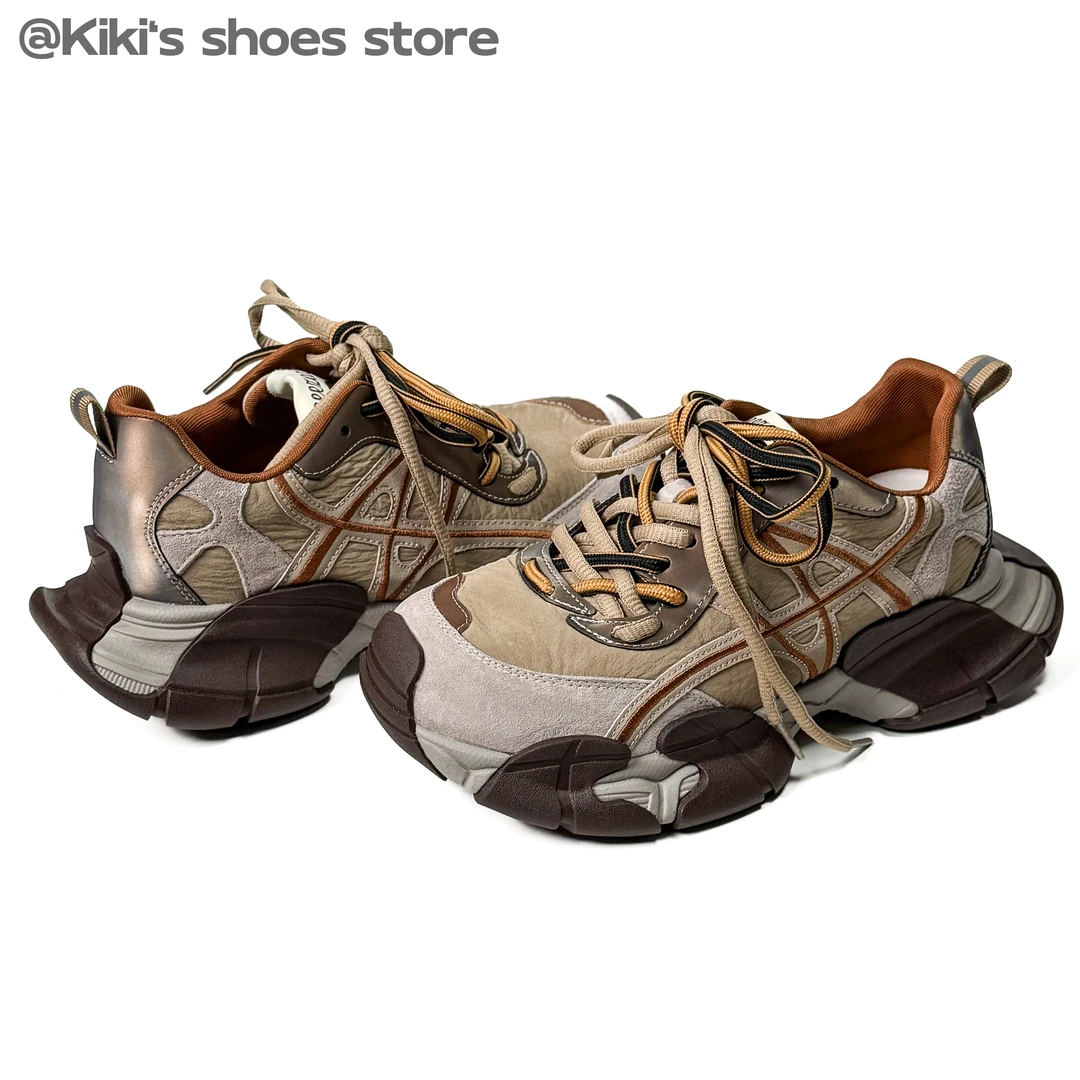 ‘记忆拼图’5公分｜2026春款小众厚底拼色欧货八爪鱼老爹鞋增高女鞋