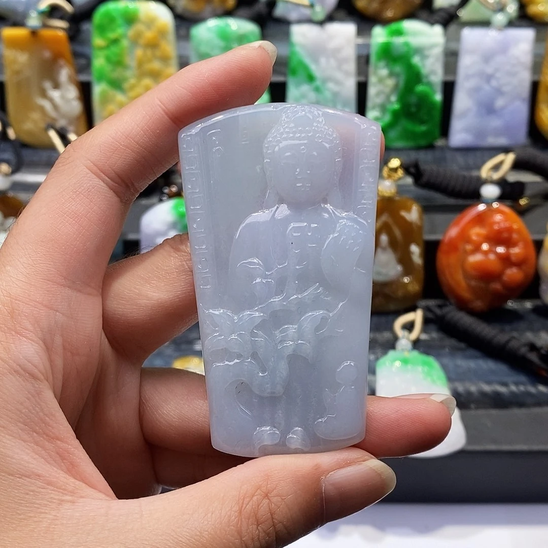 翡翠未镶嵌颈饰阿弥陀佛