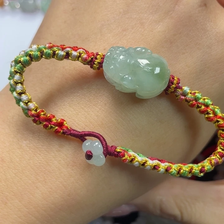 翡翠未镶嵌手绳16手围