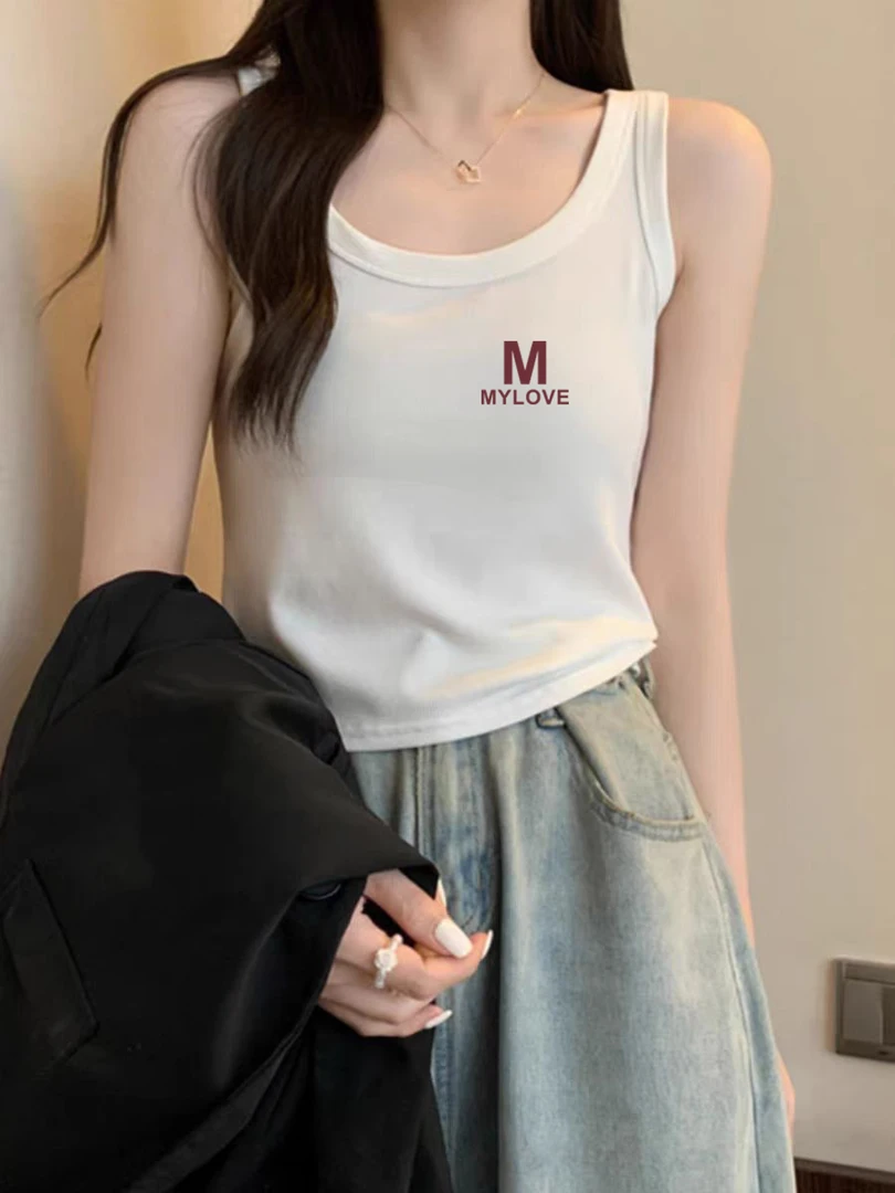 白色纯棉吊带背心女装内搭2025新款夏季韩版小众运动打底无袖上衣